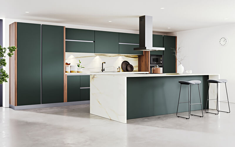 Kitchen with Island Interior 2