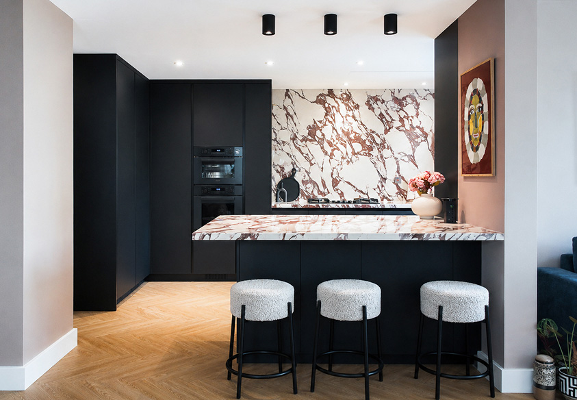 Calacatta Viola Marble Kitchen