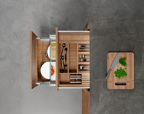 Wooden Kitchen Drawers