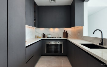 Monochromatic Urban Kitchen Sanctuary