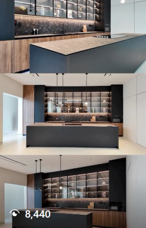 Black Kitchen with Island
