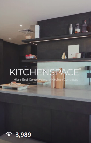 Modern Dark Kitchen with Mirrors