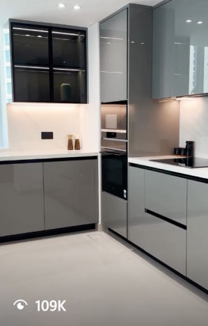 Black Contemporary Kitchen