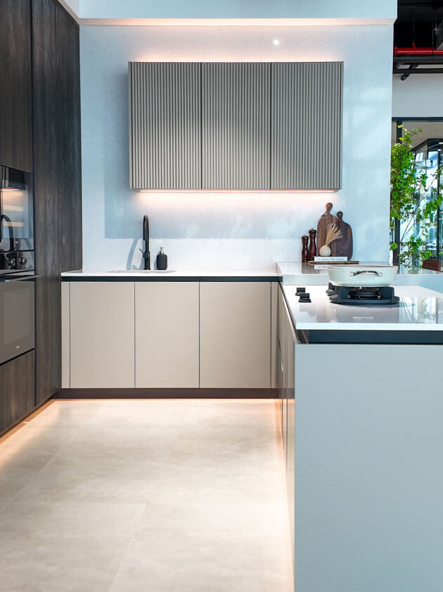 Modern Minimalist U-Shape Kitchen